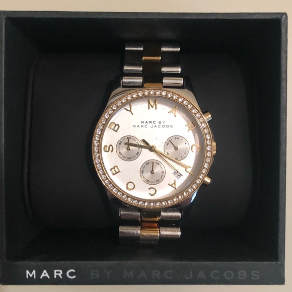 marc jacobs two tone watch